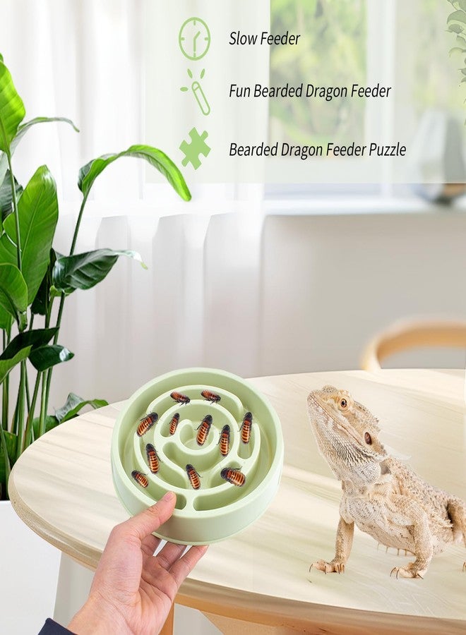 OOXYG Bearded Dragon Maze Bowls Puzzle, Bearded Dragon Feeding Dish Food Bowl, Reptile Feeding Dish to Slow Down Eating, Worm Dubia Cricket Anti-Escape Food Bowl - Image 5